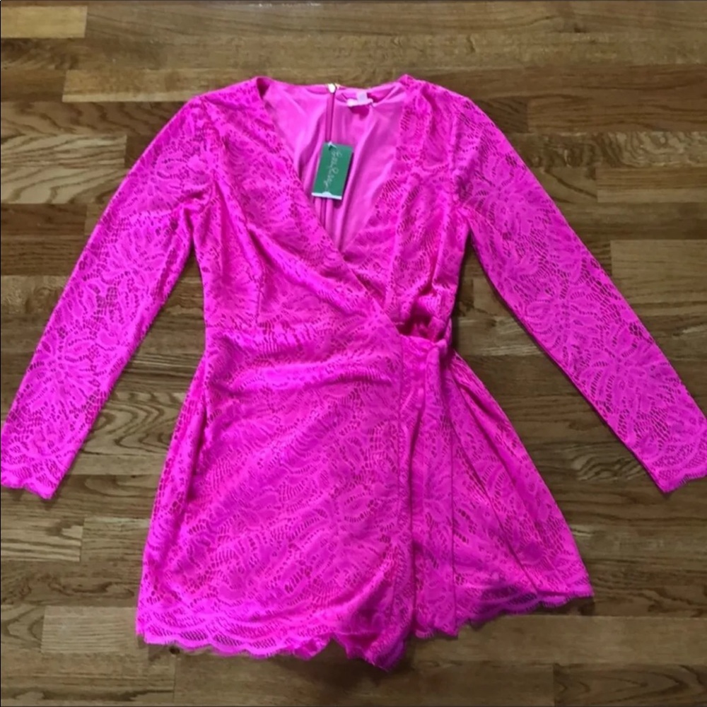 NWT Lilly Pulitzer wrap romper (Raz Berry)